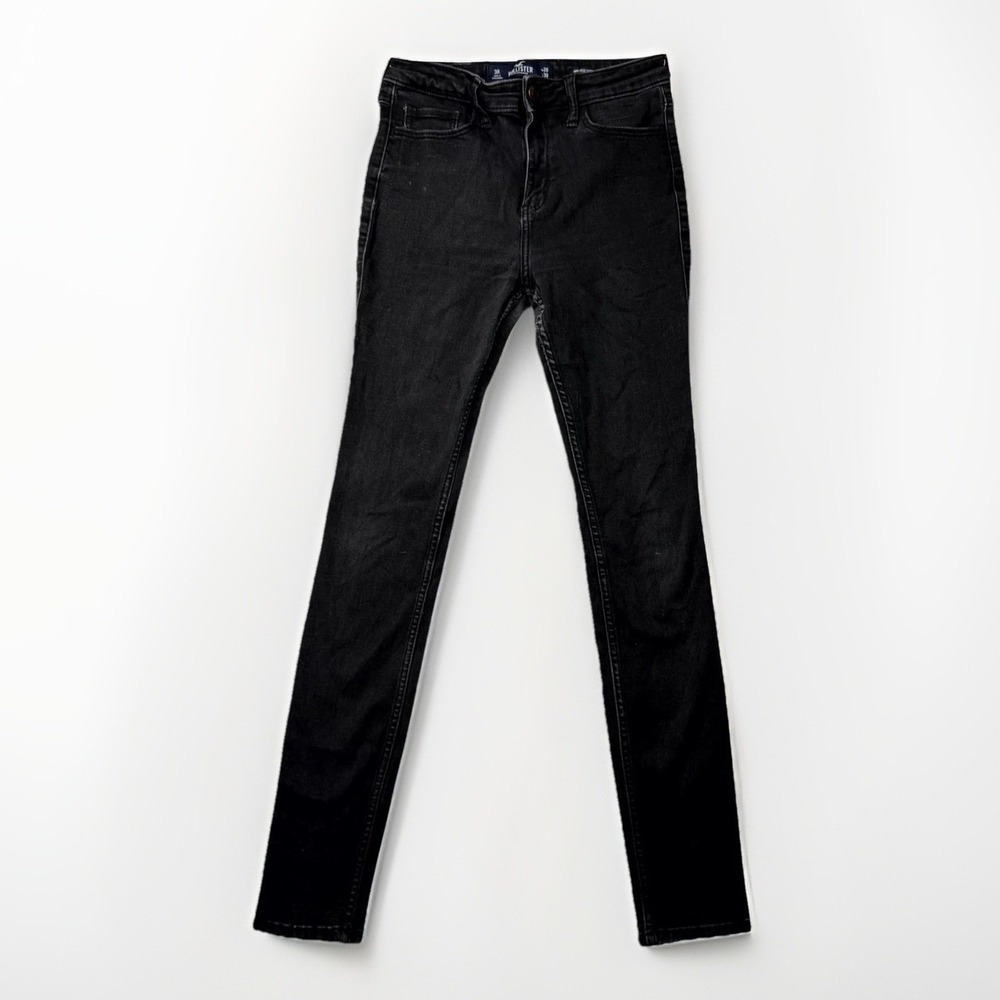 Hollister High-Rise Super Skinny Jeans Women Size 3R Black Classic Stretch Denim